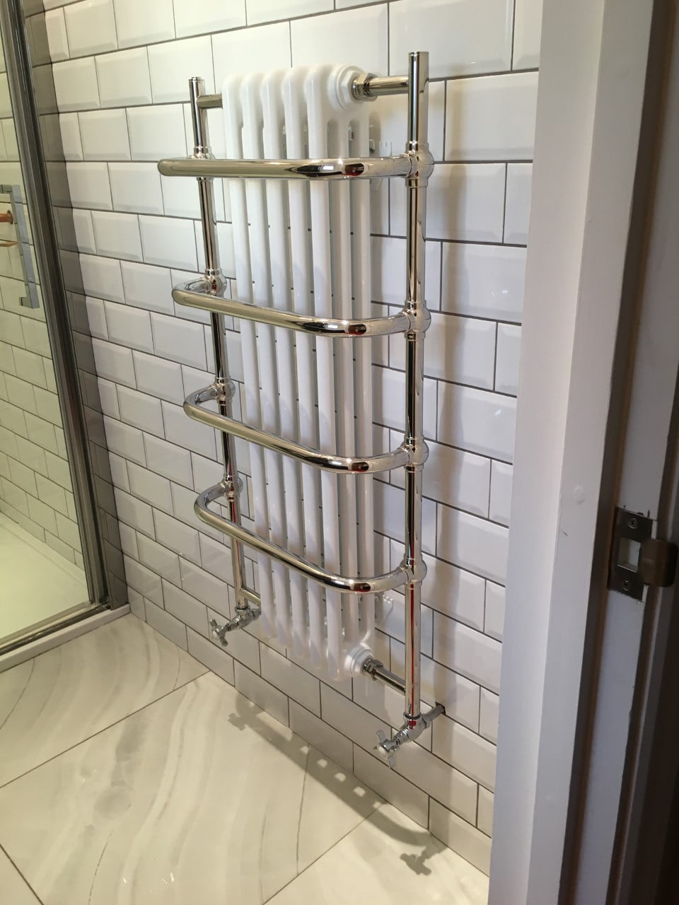 Norfolk Plumber Towel warmer installation photo