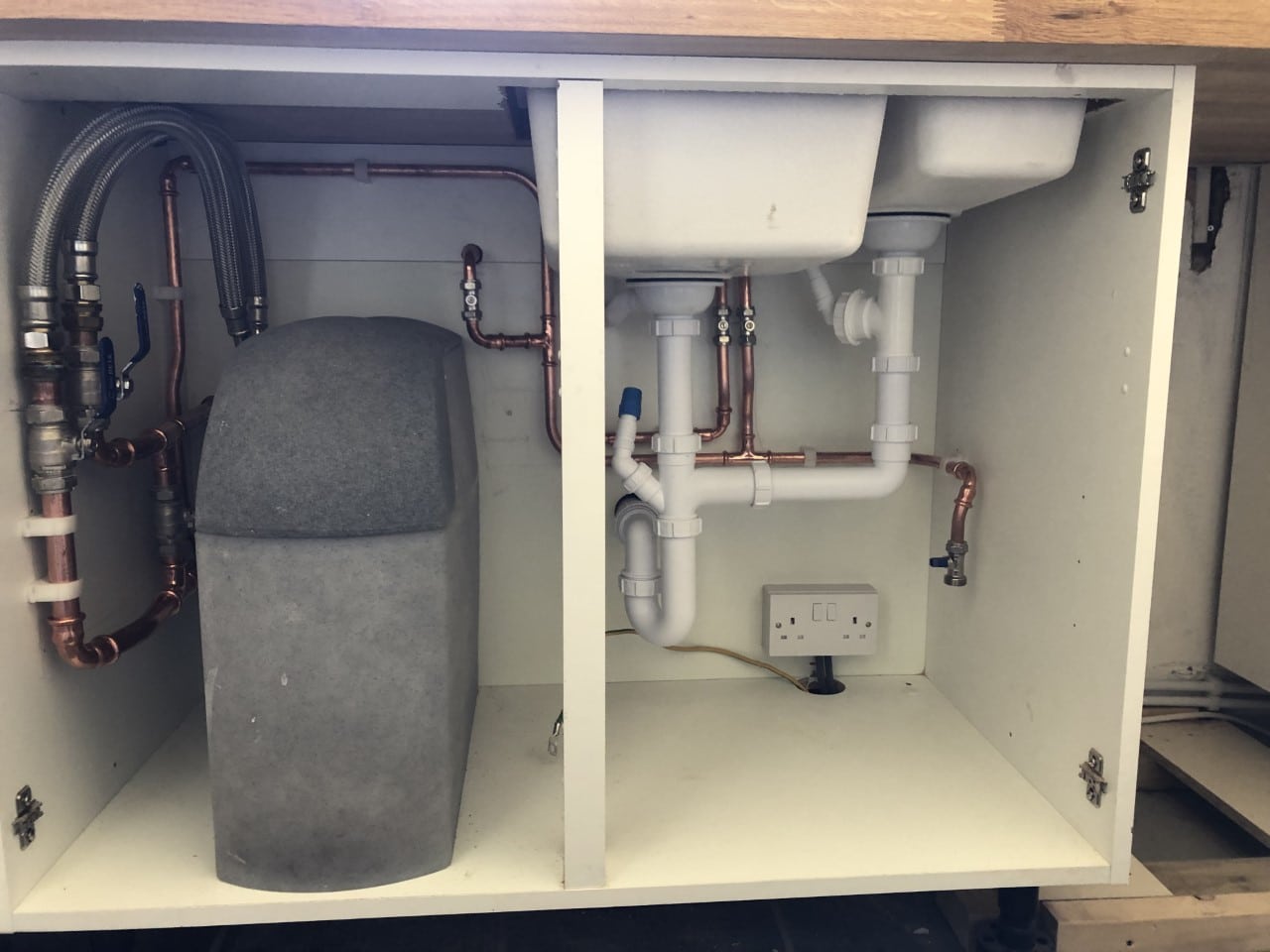 Norfolk Plumber Under-sink water softener installation photo